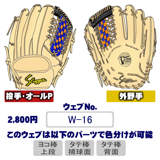 久保田スラッガーW-16ウェブ