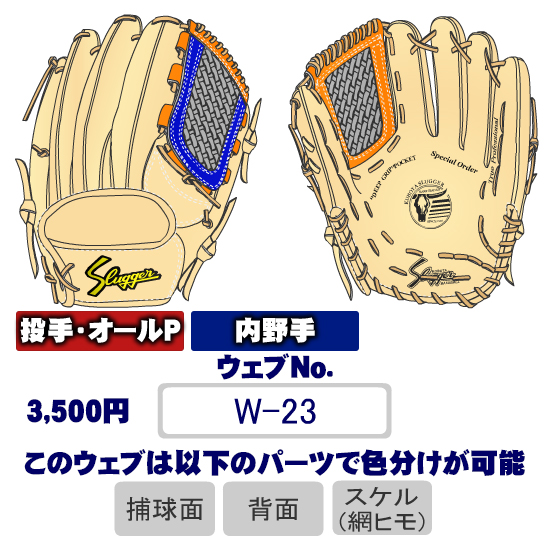 久保田スラッガーW-23ウェブ