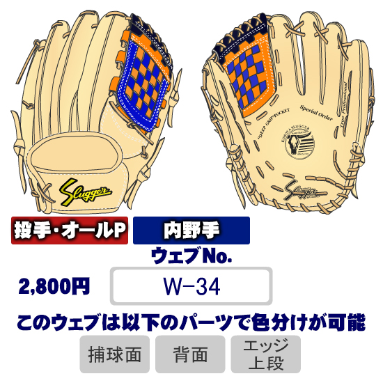 久保田スラッガーW-34ウェブ